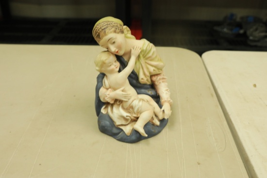 Porcelain Madonna & Child Figurine