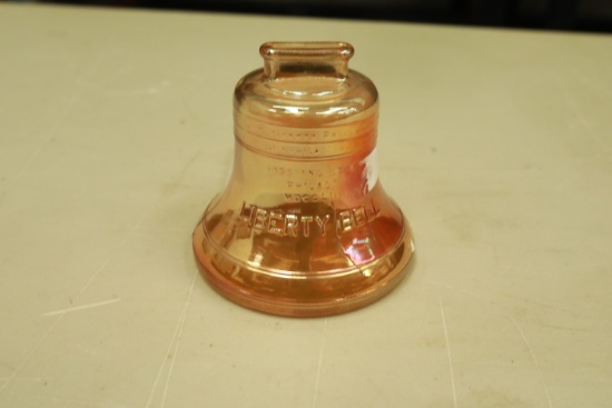 Amber Glass Liberty Bell Bank