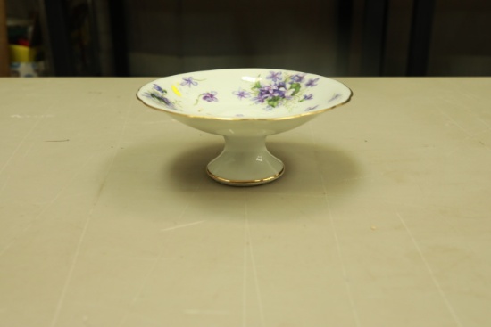 Violet Pattern Porcelain Compote