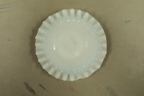 Milk Glass Hobnail Plate