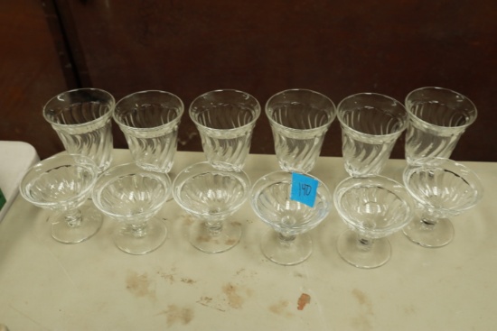 12 Fostoria Colony Pattern Stems