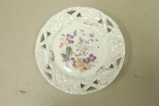 Victorian Reticulated Ironstone Plate