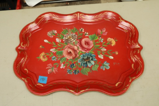 Vintage Painted Tray