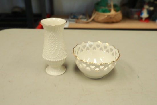 Lenox Vase & Lenox Bowl