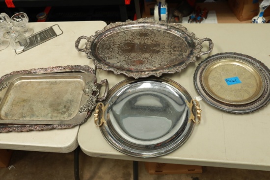 8 Silver Plated Trays