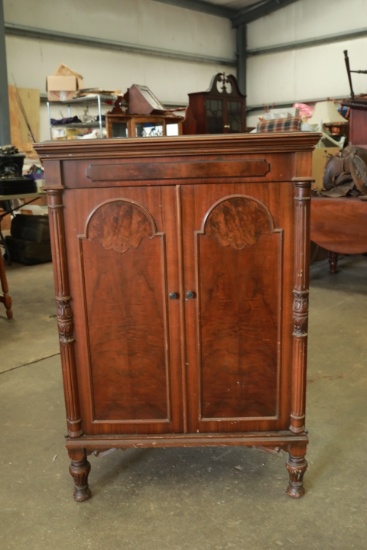 Antique Brunswick Record Player Cabinet