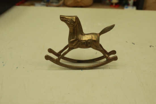 Brass Rocking Horse Collectible