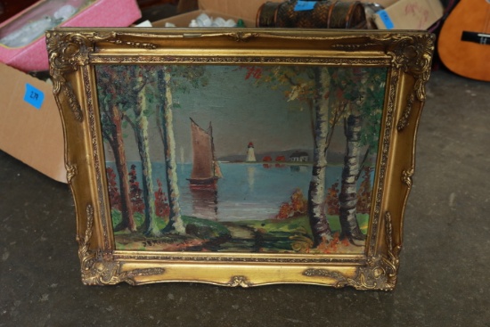 Gold Fraemed Scenic Print