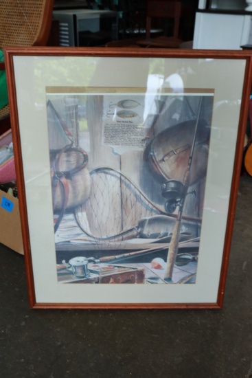 Framed Fishing Print