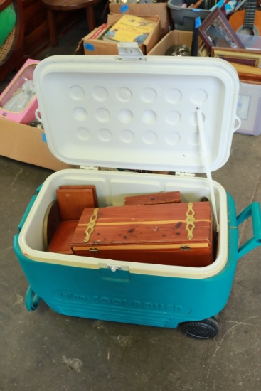 Cooler with Assorted Trinket Boxes