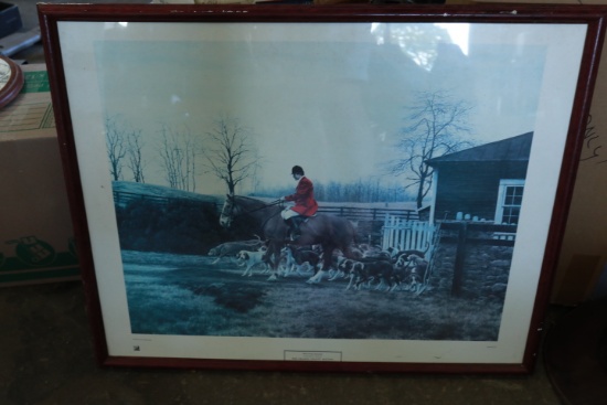 Framed Fox Hunting Print