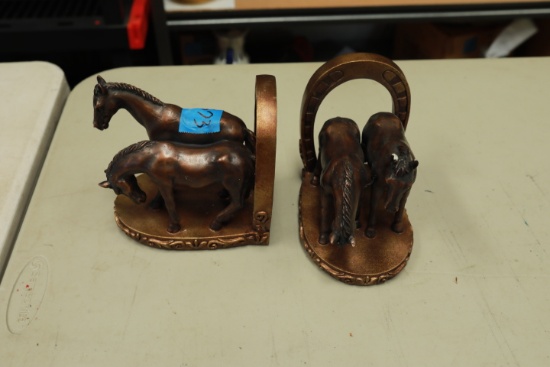 Pair of Resin Horse Bookends