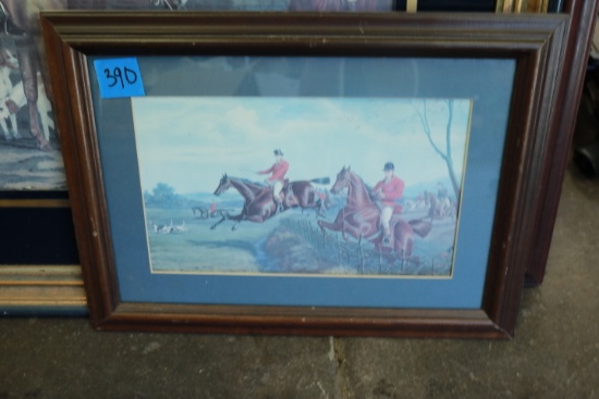 Framed Fox Hunting Print