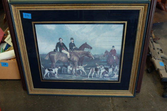 Framed Fox Hunting Print