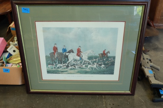The Earl of Derbys Stag Hounds Framed Fox Hunting Print