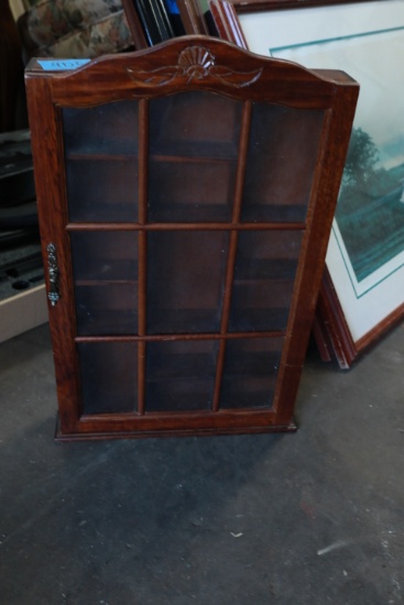 Wooden Wall Hanging Curio Cabinet