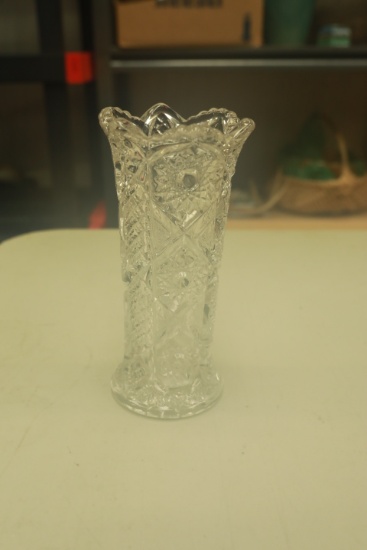 Pressed Glass Vase