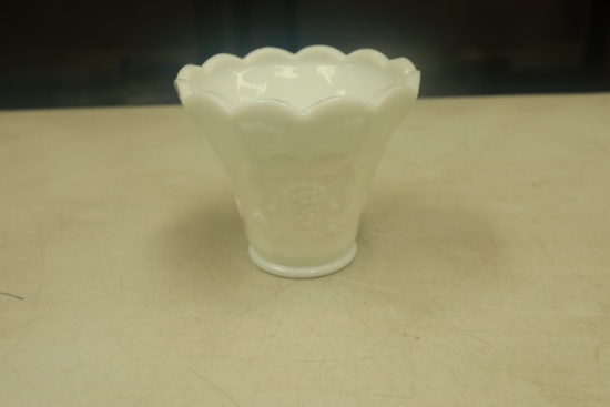 Westmoreland Milk Glass Grape Pattern Bowl