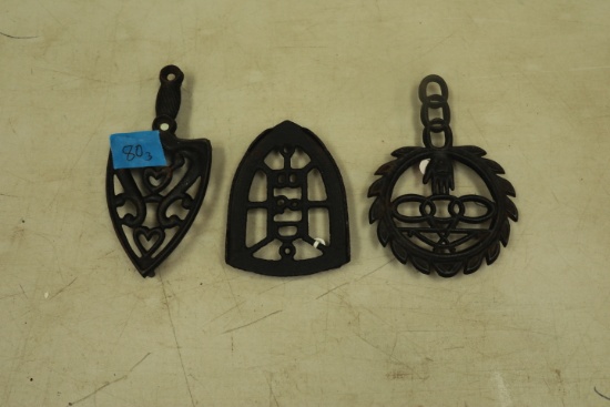 3 Cast Iron Trivets