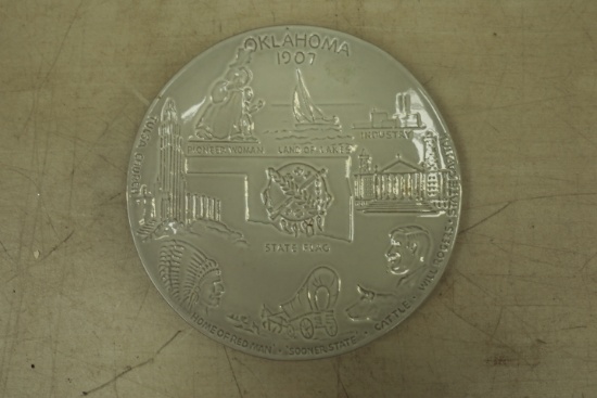 Frankoma Pottery Oklahoma Statehood Plate