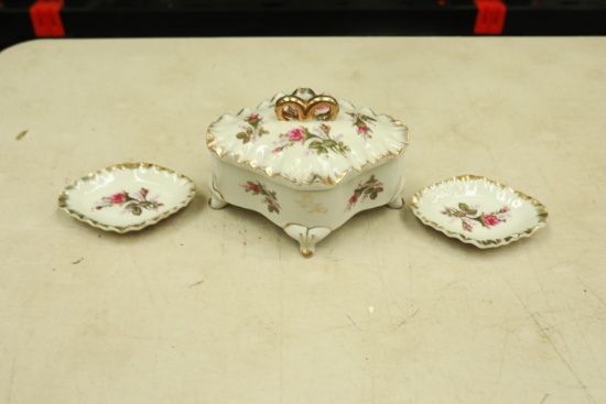 3 Piece Moss Rose Smoking Set