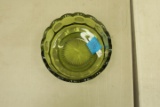 Green Coin Dot Glass Bowl