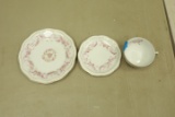 Limoge Tray, Saucer & Plate