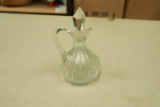 Pressed Glass Thistle Pattern Cruet