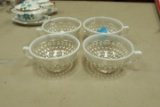 4 Moonstone Glass Cups