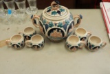 German Punch Bowl with 6 Cups