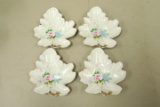 4 Painted Leaf Trays