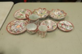 9 Asian Tea Set Pieces