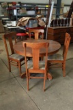 Antique Oak Table with 4 Chairs
