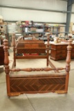 Antique Waterfall Style Full Size Bed
