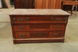 Antique Eastlake Marble Top Dresser Base