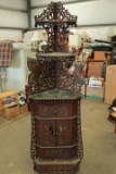 Late Victorian Fretwork Corner Cabinet