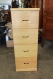 Wooden 4 Drawer File Cabinet