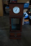Wooden Jewelry Box with Clock