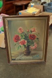 Antique Framed Floral Painting