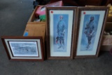 3 Framed Civil War Prints