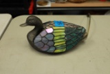 Leaded Glass Duck Lamp