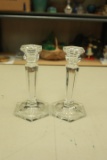 Pair of Glass Candlesticks