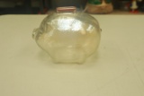 Amber Glass Piggy Bank