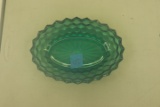 Colony Glass Whitehall Pattern Oval Bowl in Teal Green