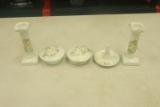 5 Piece English Ironstone Dresser Set