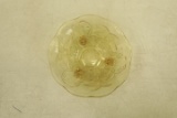 Amber Glass Footed Bowl