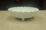 L.E. Smith Milk Glass Fruit Pattern Bowl