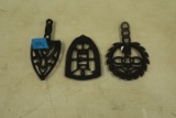 3 Cast Iron Trivets