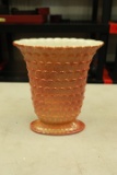 Red Wing Pottery Vase with Textured Scale Pattern