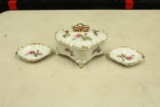 3 Piece Moss Rose Smoking Set